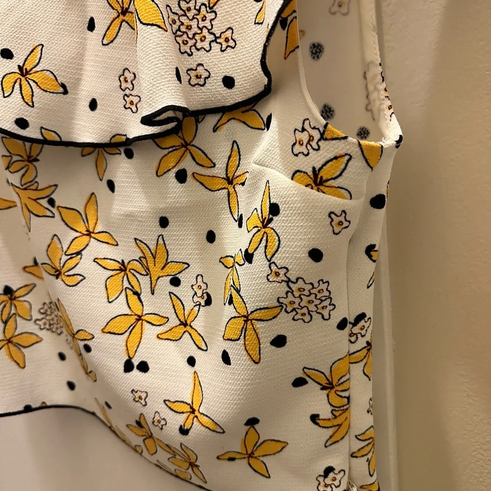 Zara Yellow and White Floral Blouse - Picture 2 of 3